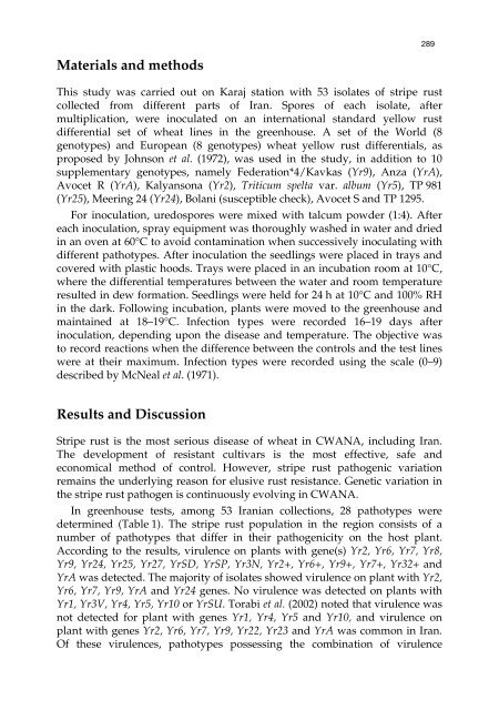 Meeting the Challenge of Yellow Rust in Cereal Crops - ICARDA