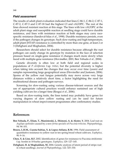 Meeting the Challenge of Yellow Rust in Cereal Crops - ICARDA