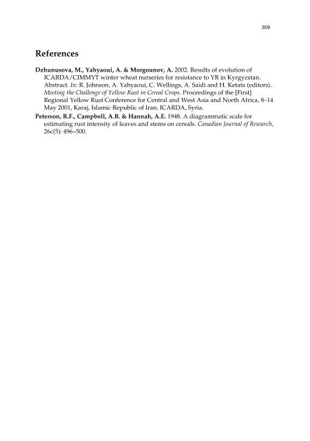 Meeting the Challenge of Yellow Rust in Cereal Crops - ICARDA