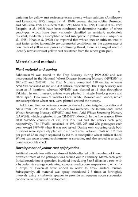 Meeting the Challenge of Yellow Rust in Cereal Crops - ICARDA