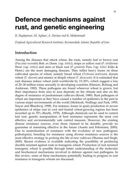 Meeting the Challenge of Yellow Rust in Cereal Crops - ICARDA