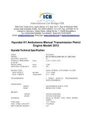 Price List Hyundai H1 Ambulance - ICB - International Car Bridge