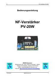 Bedienungsanleitung Nf-Verstärker PV-20W - Beier-Electronic