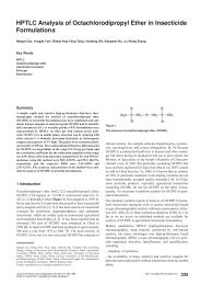 HPTLC Analysis of Octachlorodipropyl Ether in Insecticide ... - ICBR