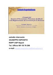 I Compiti del SPPR e del RLS