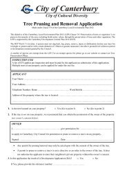 Tree Pruning and Removal Application Form - Canterbury City Council