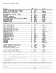 51st ICCA Congress - Participant List Organization Prefix First Name ...