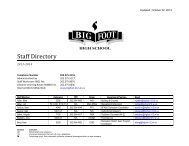 Staff Directory - Big Foot High School