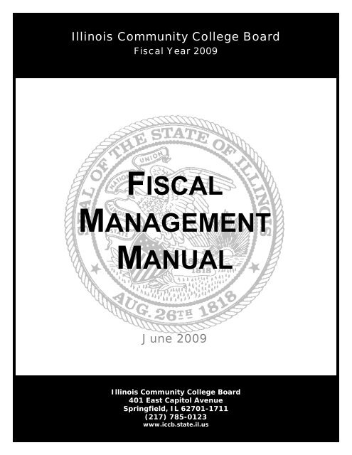 FISCAL MANAGEMENT MANUAL - Illinois Community College Board