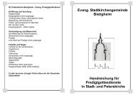 Handreichung Gottesdienste - Evangelische ...