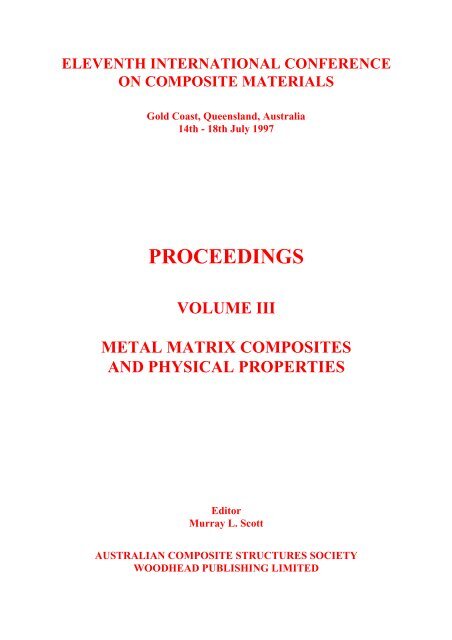 Metal Matrix Composites and Physical Properties - ICCM