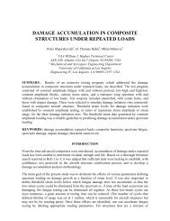 damage accumulation in composite structures under ... - ICCM