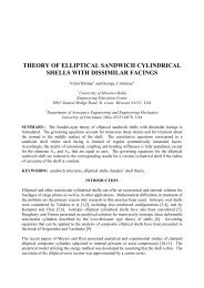 theory of elliptical sandwich cylindrical shells with dissimilar ... - ICCM