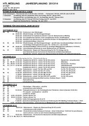 Termine im Schuljahr 2013/2014 - HTL MÃ¶dling