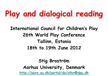 Stig BrostrÃ¶m - International Council for Children's Play