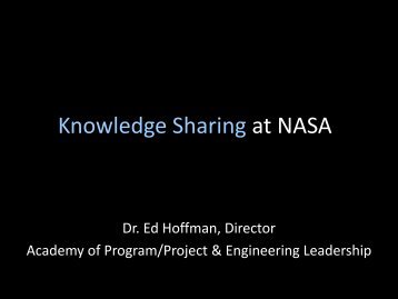 Knowledge Sharing at NASA