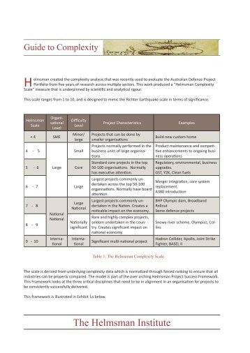 Helmsman Guide to Complexity Scale - International Centre for ...