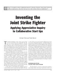 Inventing the Joint Strike Fighter - International Centre for Complex ...