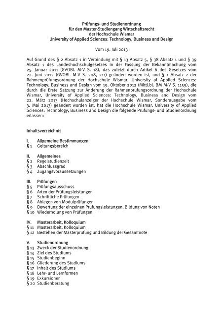 Pra Fungs Hochschule Wismar
