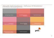 Aktuelle Informationen â€“ Solvency II-Newsletter