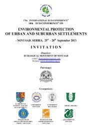 17th International Eco-Conference on Environmental ... - Iccrom