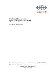 ICCROM - Crafts and Conservation: Synthesis Report for ICCROM