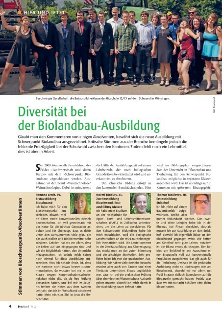 Ganze Titelgeschichte - Bioaktuell.ch