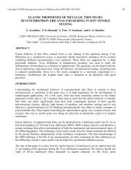 2D synchrotron XRD analysis during in situ tensile testing - ICDD