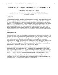 Anomalous scattering from single crystal substrate - ICDD