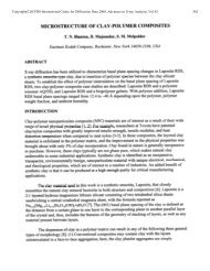 Microstructure of Clay-Polymer Composites - ICDD