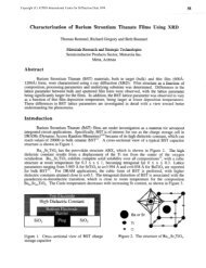 Characterization of Barium Strontium Titanate Films Using XRD - ICDD