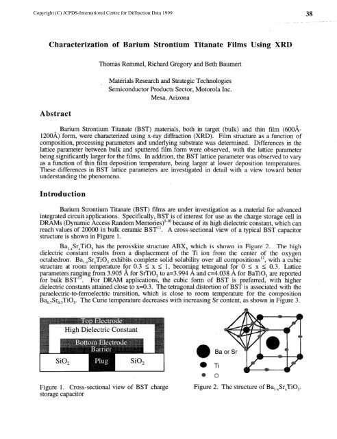 Characterization of Barium Strontium Titanate Films Using XRD - ICDD