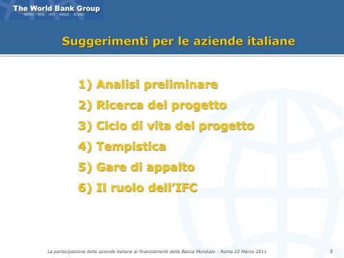 La partecipazione delle aziende italiane ai finanziamenti della ... - Ice