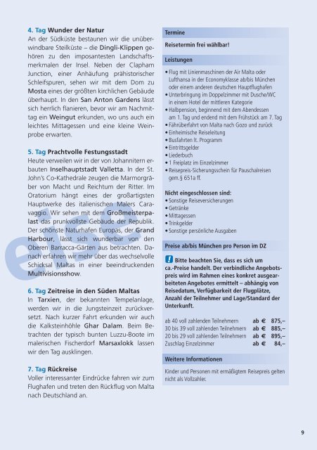 Flyer mit weiteren Reisebeispielen zum Download - Bayerisches ...