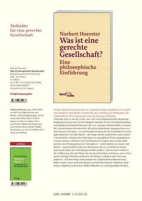 paperbacks Geschichte politik kultur Herbst 2013 - C.H. Beck