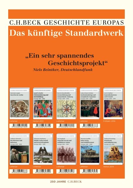 paperbacks Geschichte politik kultur Herbst 2013 - C.H. Beck