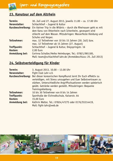 BroschÃ¼re Sommerferienprogramm 2013 (application/pdf) - Stadt Lahr