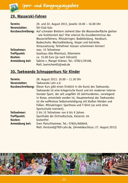 BroschÃ¼re Sommerferienprogramm 2013 (application/pdf) - Stadt Lahr