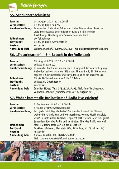 BroschÃ¼re Sommerferienprogramm 2013 (application/pdf) - Stadt Lahr