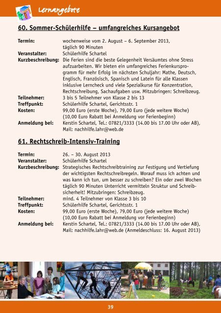 BroschÃ¼re Sommerferienprogramm 2013 (application/pdf) - Stadt Lahr