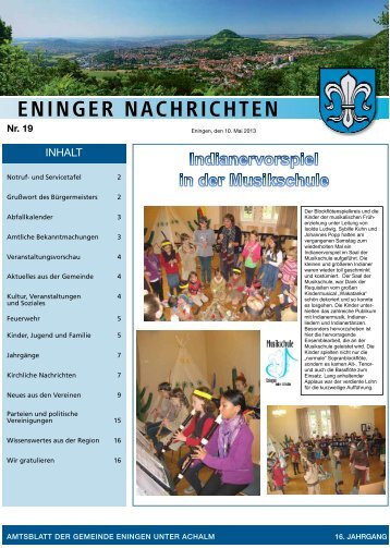 10. Mai 2013 - Gemeinde Eningen unter Achalm