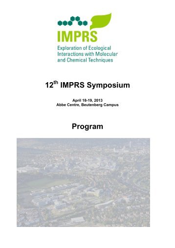 12 IMPRS Symposium Program