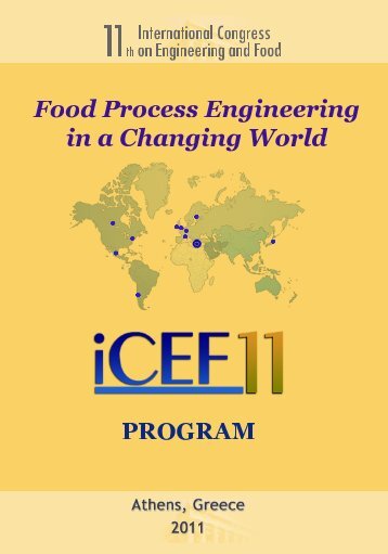 PROGRAM - 11th International Congress on Engineering and Food