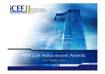 IAEF Life Achievement Awards Presentation - 11th International ...