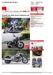 So geht die Moto Guzzi California auf Triumphzug - Observer