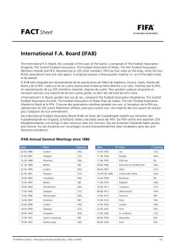 FACT Sheet - International FA Board (IFAB) - FIFA.com