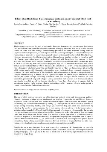 Effects of edible chitosan- linseed mucilage coating on quality and ...