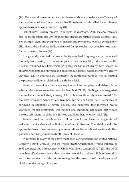 The Implementation of Integrated Management of Childhood Illness ...