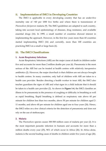 The Implementation of Integrated Management of Childhood Illness ...