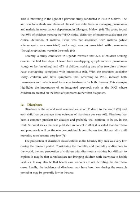 The Implementation of Integrated Management of Childhood Illness ...